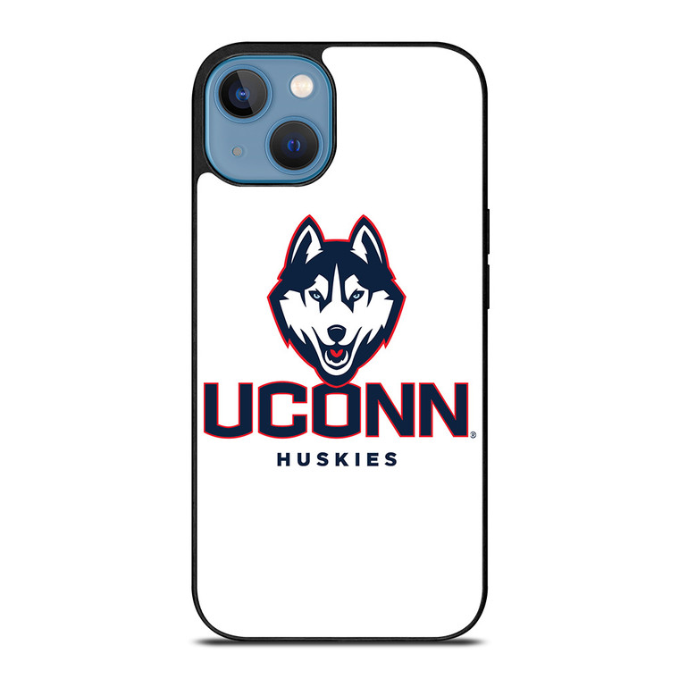 UCONN HUSKIES WHITE LOGO iPhone 13 Case Cover