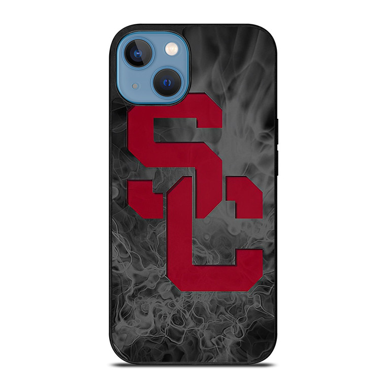 USC TROJANS FOOTBALL SMOKED LOGO iPhone 13 Case Cover