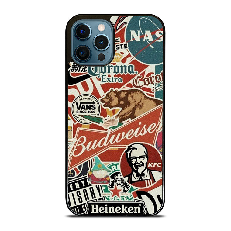 BEER WHISKEY LOGO COLLECTION iPhone 12 Pro Max Case Cover