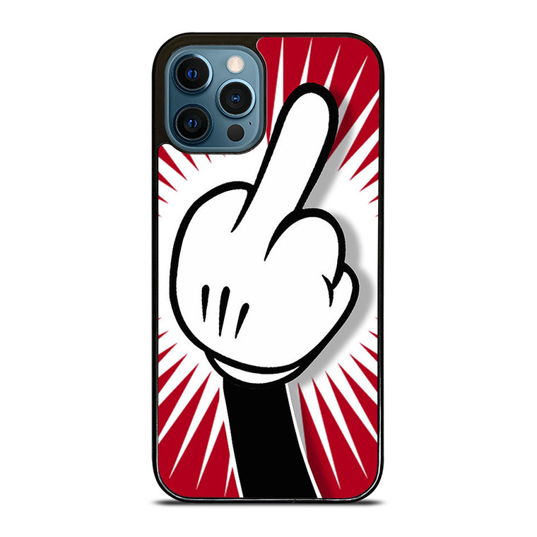 DISNEY MICKEY MOUSE MIDDLE FINGER FUNNY iPhone 12 Pro Max Case Cover
