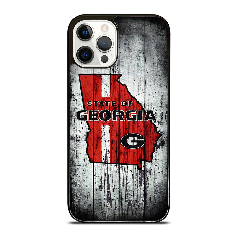 STATE OF GEORGIA WOOD SIGN  iPhone 12 Pro Case Cover