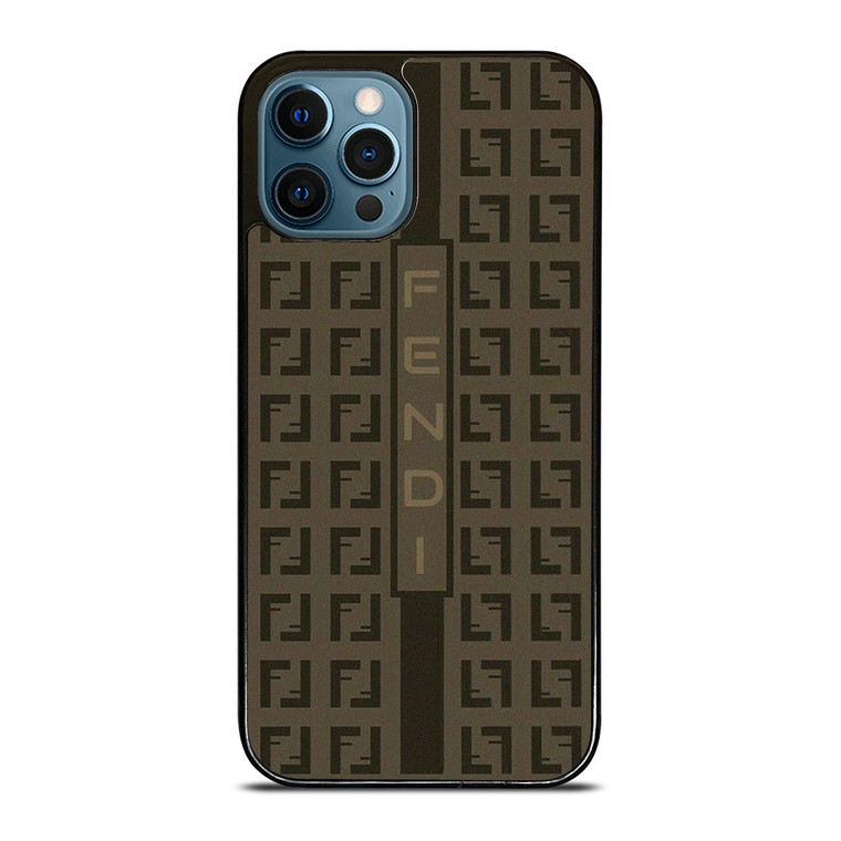 FENDI ROMA STRIPE LOGO iPhone 12 Pro Max Case Cover