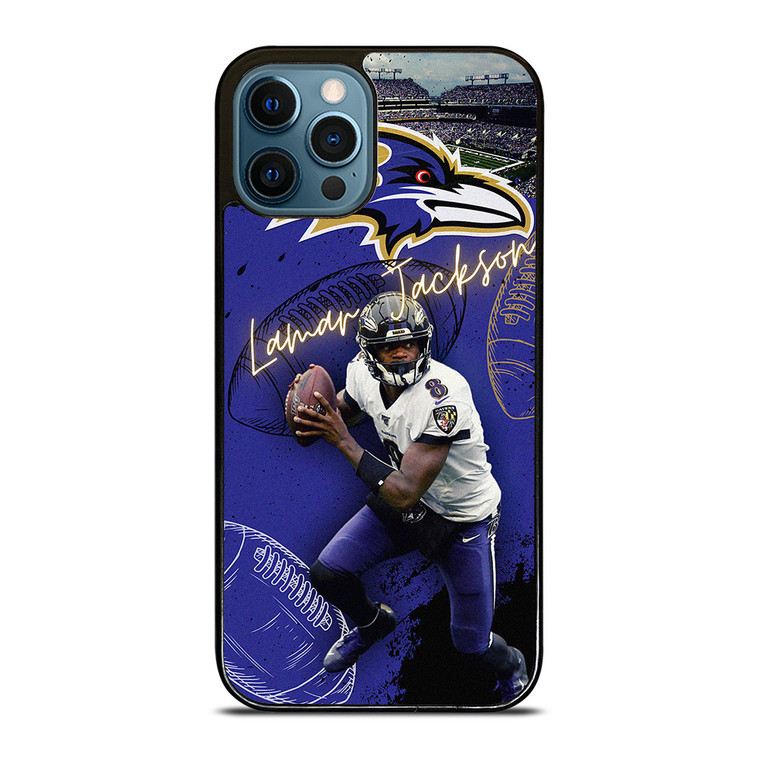 LAMAR JACKSON BALTIMORE RAVENS NFL FOOTBALL iPhone 12 Pro Max Case Cover