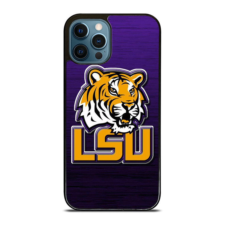 LSU TIGERS WOOD EMBLEM iPhone 12 Pro Max Case Cover