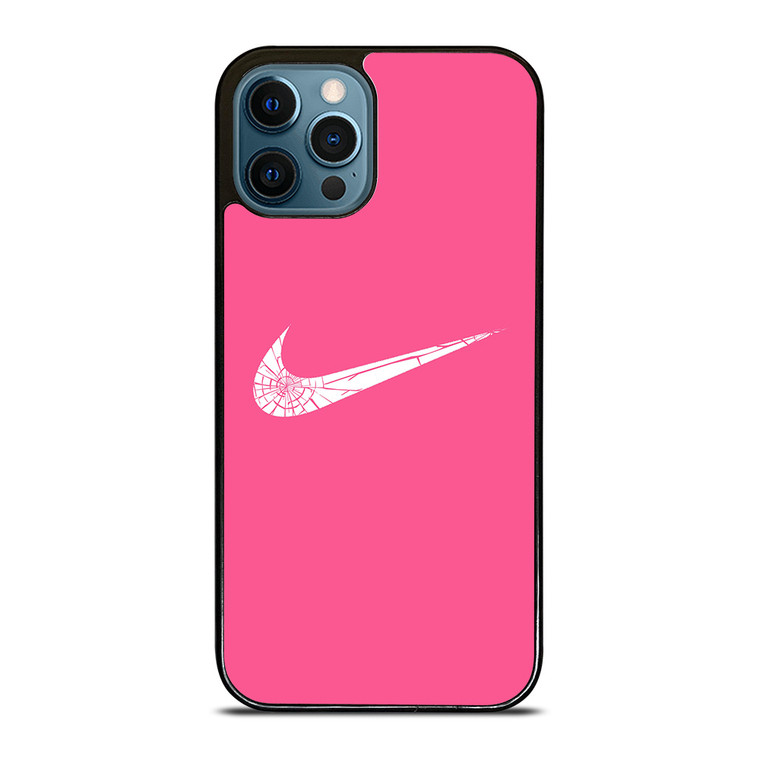 NIKE PINK BROKEN LOGO iPhone 12 Pro Max Case Cover NIKE PINK BROKEN LOGO iPhone 12 Pro Max Case Cover