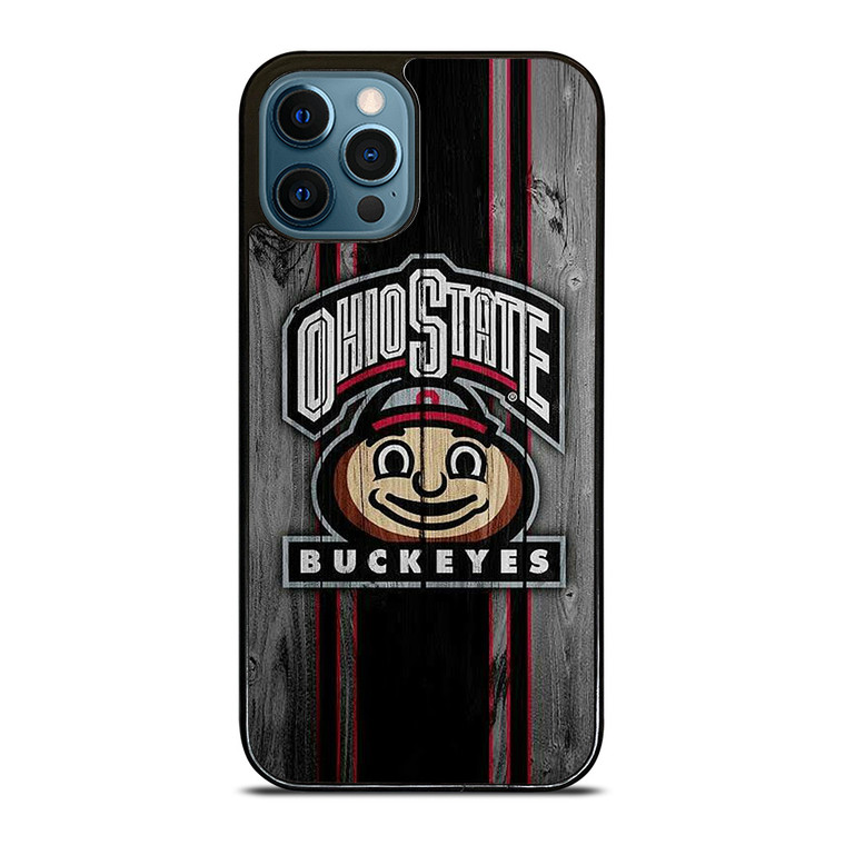 OHIO STATE BUCKEYES WOOD ICON iPhone 12 Pro Max Case Cover