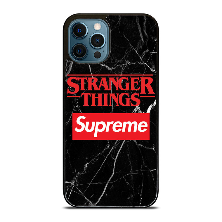 STRANGER THINGS X SUPREME LOGO iPhone 12 Pro Max Case Cover