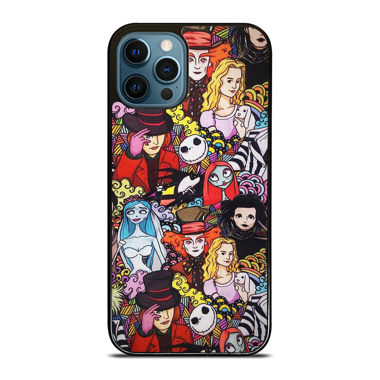 TIM BURTON HORROR MOVIE COLLAGE iPhone 12 Pro Max Case Cover