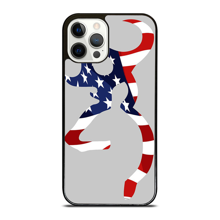 BROWNING DEER USA FLAG LOGO iPhone 12 Pro Case Cover