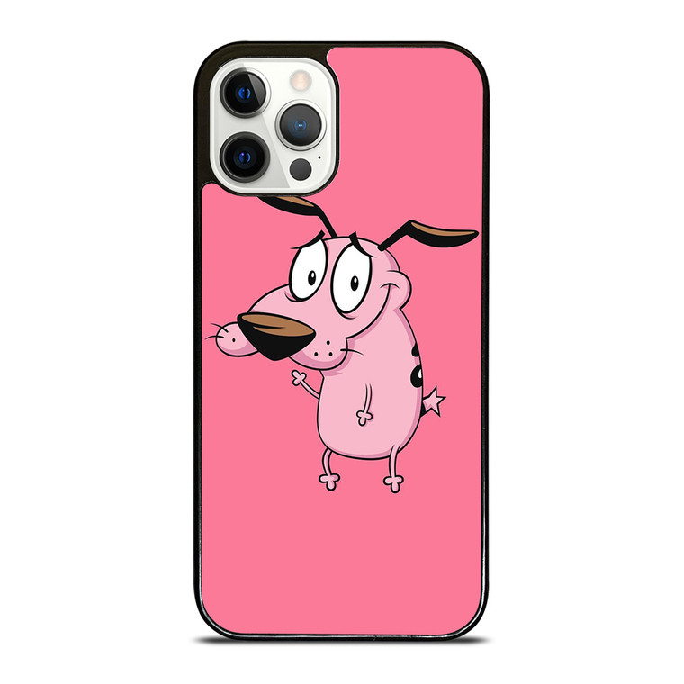 COURAGE THE COWARDLY DOG CARTOON PINK iPhone 12 Pro Case Cover