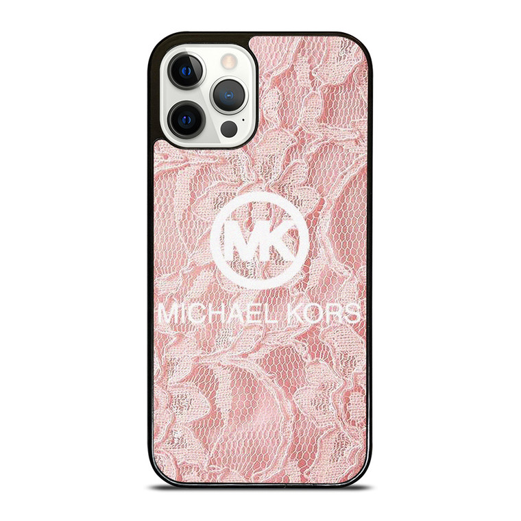 MICHAEL KORS PINK FABRIC iPhone 12 Pro Case Cover