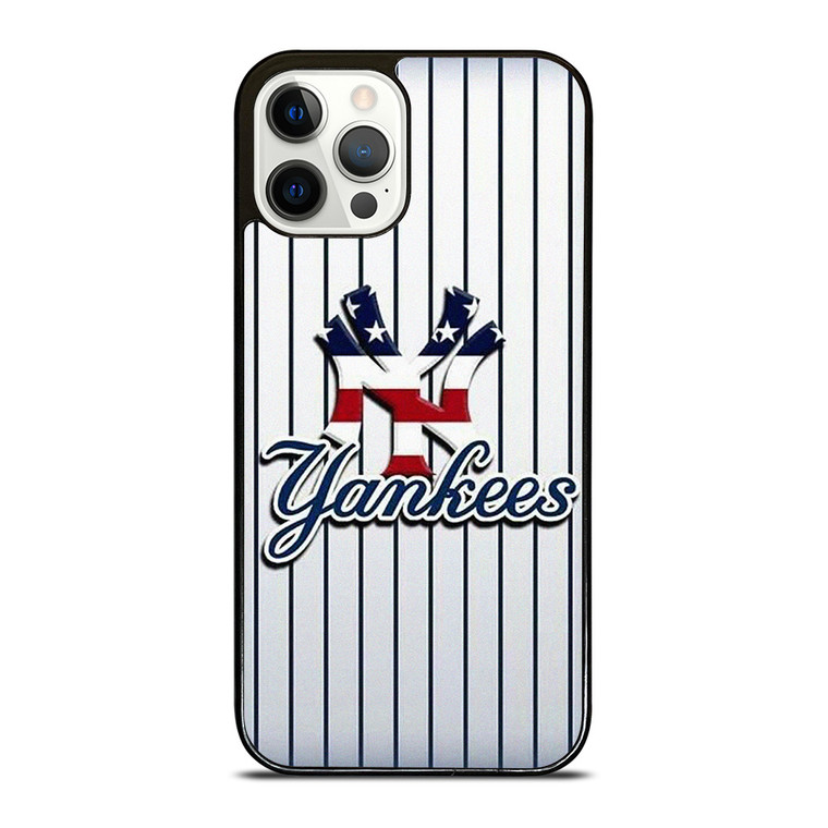 NEW YORK YANKEES USA FLAG STRIPE LOGO iPhone 12 Pro Case Cover