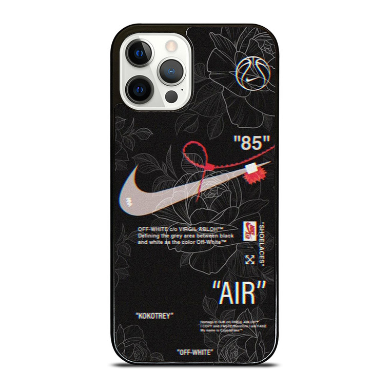 NIKE OFF WHITE FLORAL LOGO iPhone 12 Pro Case Cover NIKE OFF WHITE FLORAL LOGO iPhone 12 Pro Case Cover
