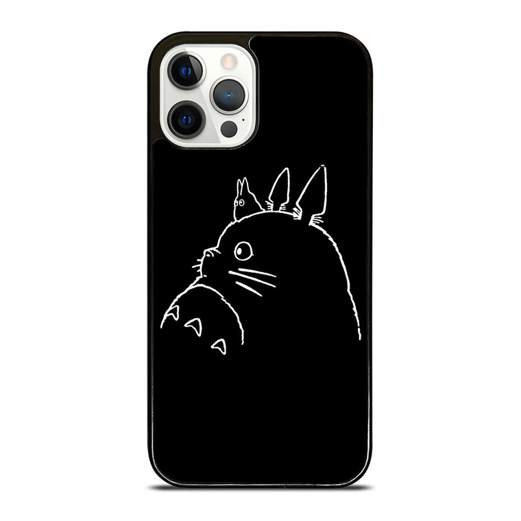 TOTORO ANIME BLACK iPhone 12 Pro Case Cover