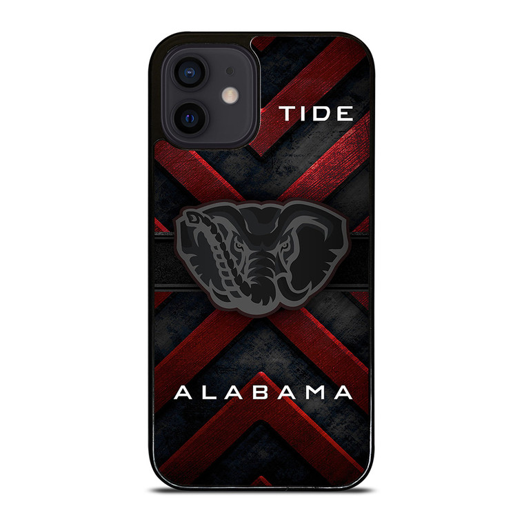 ALABAMA CRIMSON ROLL TIDE METAL EMBLEM iPhone 12 Mini Case Cover