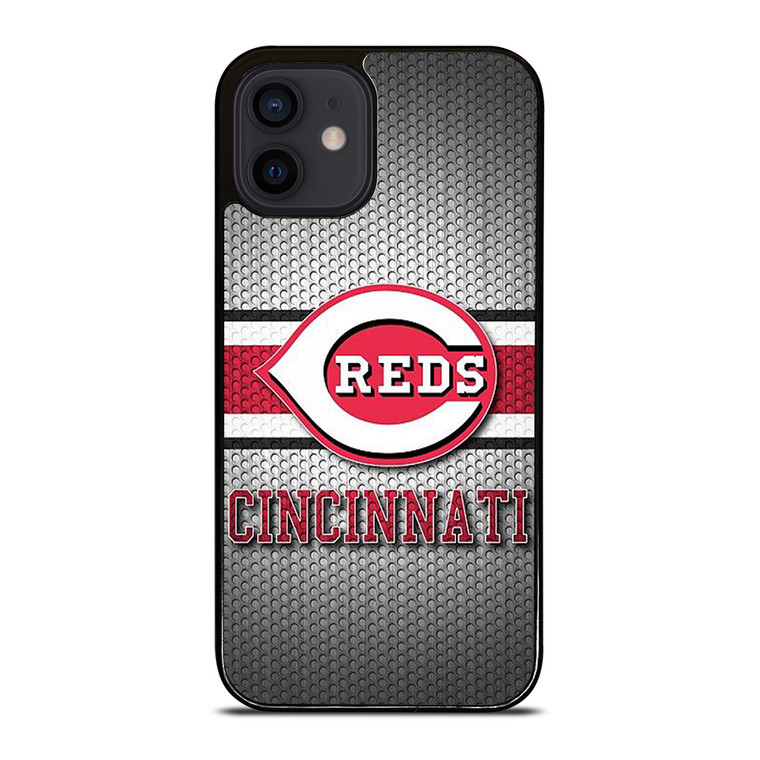 CINCINNATI RED BASEBALL METAL LOGO iPhone 12 Mini Case Cover