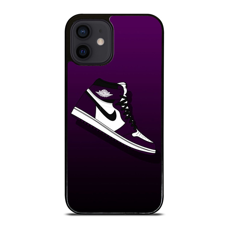NIKE AIR JORDAN PURPLE LOGO iPhone 12 Mini Case Cover