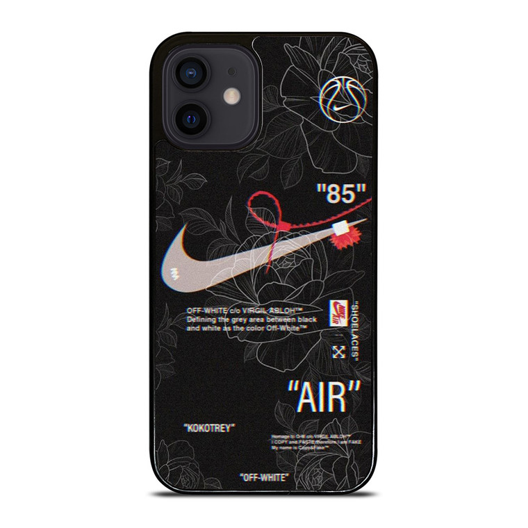 NIKE OFF WHITE FLORAL LOGO iPhone 12 Mini Case Cover NIKE OFF WHITE FLORAL LOGO iPhone 12 Mini Case Cover