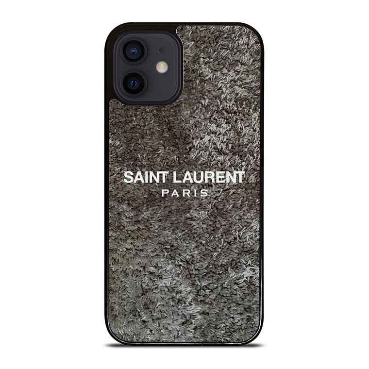 SAINT LAURENT PARIS RASFUR FABRIC iPhone 12 Mini Case Cover