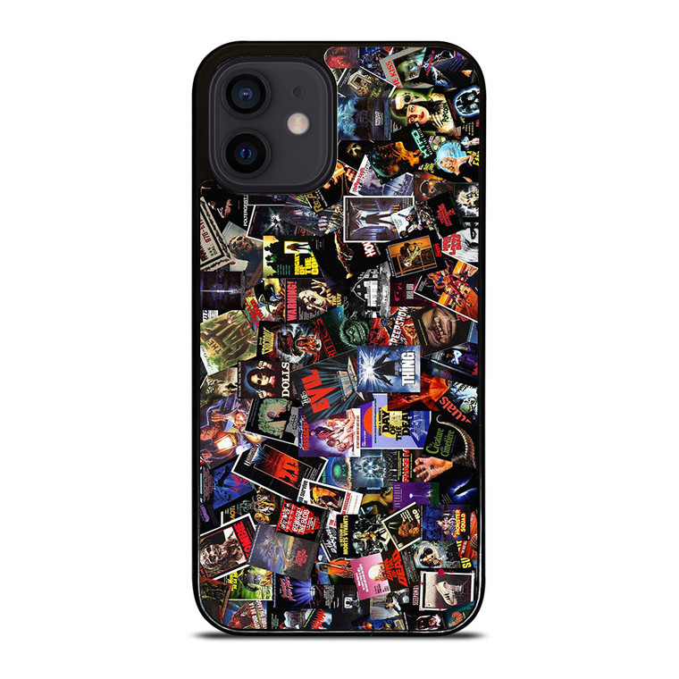 VHS CASSETTE TAPE HORROR MOVIES COLLECTION iPhone 12 Mini Case Cover VHS CASSETTE TAPE HORROR MOVIES COLLECTION iPhone 12 Mini Case Cover