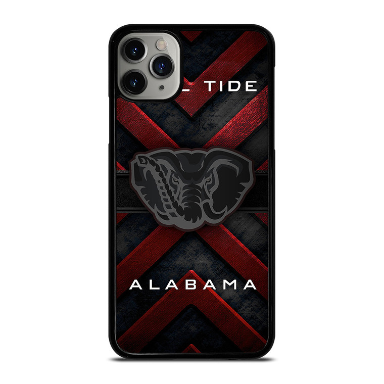 ALABAMA CRIMSON ROLL TIDE METAL EMBLEM iPhone 11 Pro Max Case Cover