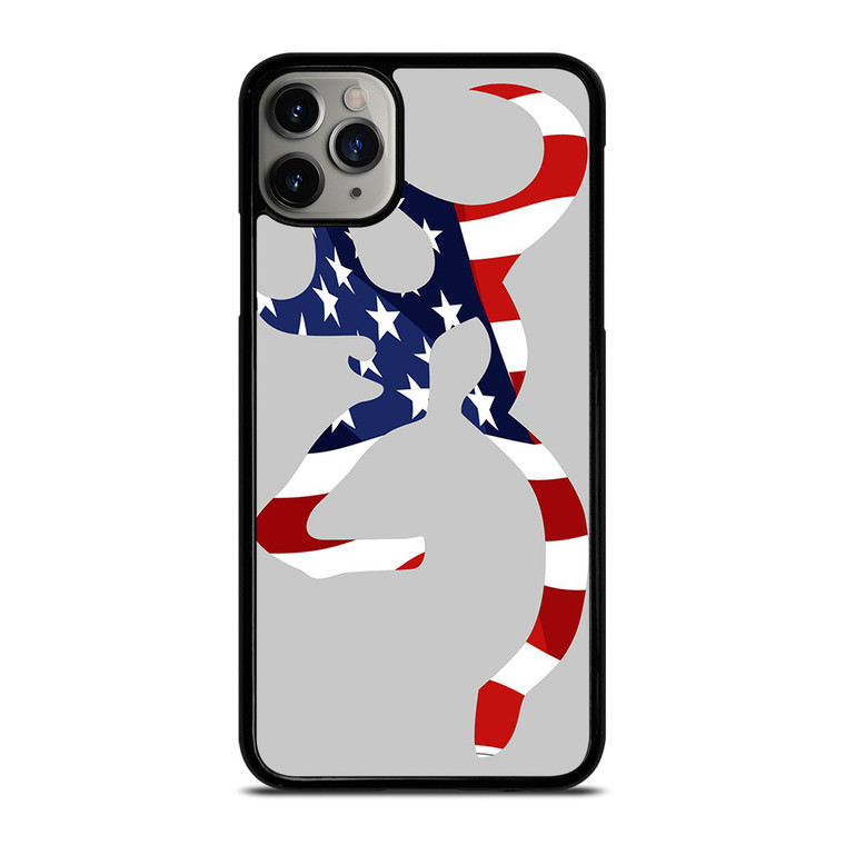 BROWNING DEER USA FLAG LOGO iPhone 11 Pro Max Case Cover