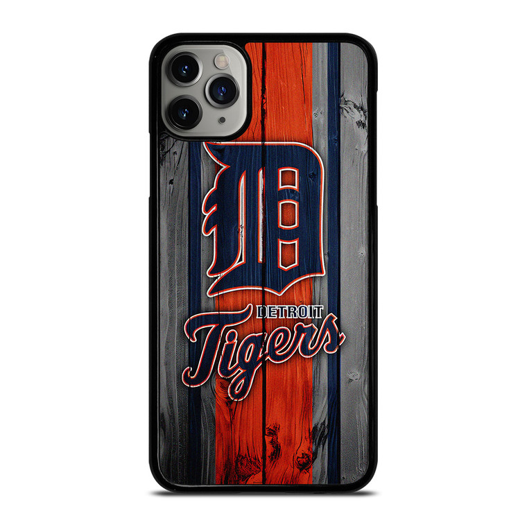 DETROIT TIGERS FOOTBALL WOOD LOGO iPhone 11 Pro Max Case Cover