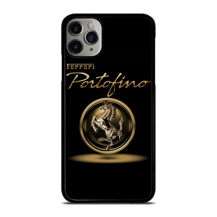 FERRARI PORTOFINO GOLD EMBLEM iPhone 11 Pro Max Case Cover