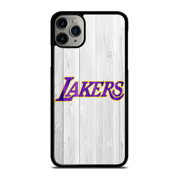LOS ANGELES LA LAKERS WHITE WOOD iPhone 11 Pro Max Case Cover