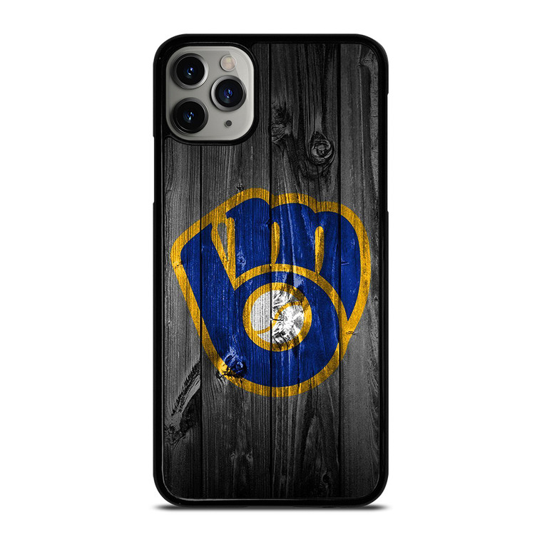 MILWAUKEE BREWERS BASEBALL WOOD LOGO iPhone 11 Pro Max Case Cover