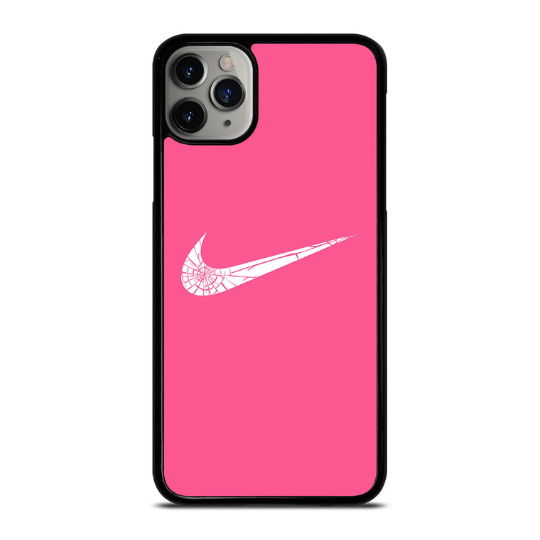 NIKE PINK BROKEN LOGO iPhone 11 Pro Max Case Cover NIKE PINK BROKEN LOGO iPhone 11 Pro Max Case Cover