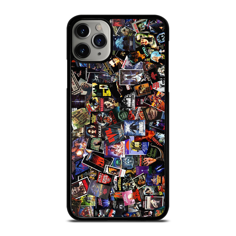 VHS CASSETTE TAPE HORROR MOVIES COLLECTION iPhone 11 Pro Max Case Cover