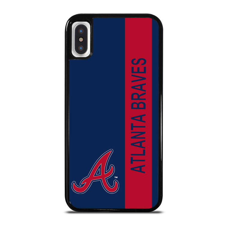 ATLANTA BRAVES BASEBALL STRIPE SYMBOL iPhone X / XS Case Cover