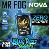 MR FOG NOVA BLUE RAZZ STEEZY - 36K PUFFS - ZERO NIC - 5CT DISPLAY