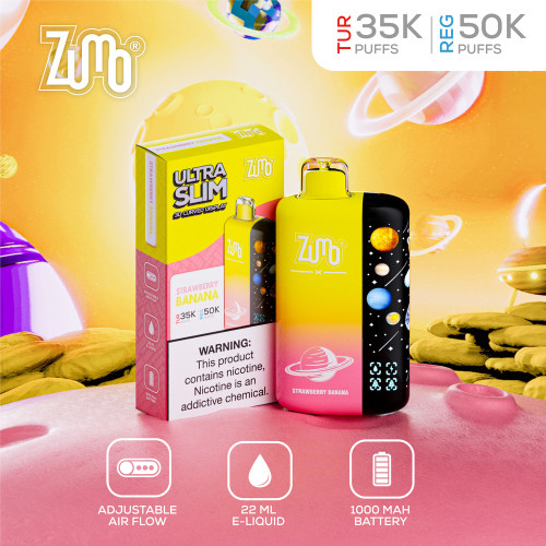 ZUMO ULTRA SLIM 50,000 PUFFS DISPOSABLE VAPE - DISPLAY OF 5