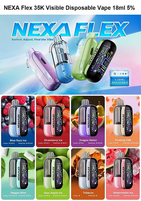 NEXA FLEX KIT - 30K PUFFS - 5% NIC - 5CT DISPLAY