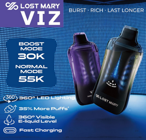 LOST MARY VIZ - 55K PUFFS - 5% NIC - 5CT DISPLAY