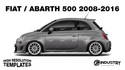 Abarth 500 2008-2016 - Side Car template | Matt