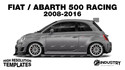 Abarth 500 racing 2008-2016 - Side Car template