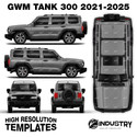 GWM TANK 300 2021-2025  - Full Car template | Glossy