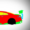 Nissan GT-R R35 Liberty Walk Type 2 2007-2025 - Full Car template | Mask