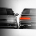 Nissan Silvia S13 Vertex 1988-1998 - Full Car template | Front and Rear