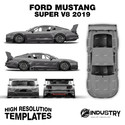 Ford Mustang Super V8 2019 - Full Car template | Glossy