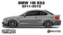 BMW 1M E82 2011-2012 - Side Car template | Glossy