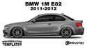 BMW 1M E82 2011-2012 - Side Car template | Matt