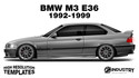 BMW M3 E36 1992-1999 - Side Car template | Glossy