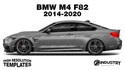 BMW M4 F82 2014-2020 - Side Car template | Matt