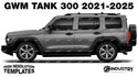 GWM TANK 300 2021-2025  - Side Car template | Matt