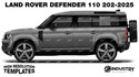 Land Rover Defender 110 2020-2025 - Side Car template | Glossy