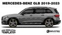 Mercedes-Benz GLB 2019-2023 - Side Car template | Glossy